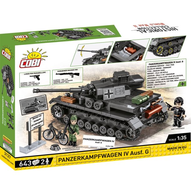 COBI Byggest Panzerkampfwagen IV Tiger Ausf. G - 643 Klodser