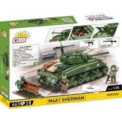 COBI Bygges�t Sherman M4A1 - Samles�t med 663 klodser