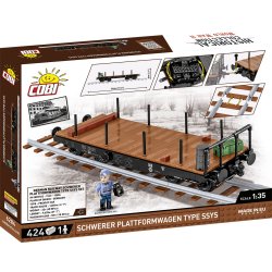 COBI Byggeklodser Schwerer Plattformwagen Type SSYS  - 424 klodser