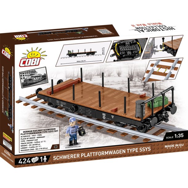 COBI Byggeklodser Schwerer Plattformwagen Type SSYS  - 424 klodser