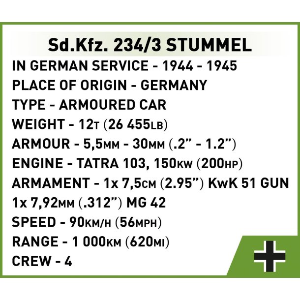 COBI Byggeklodser Sd.Kfz. 234/3 Stummel - 438 klodser