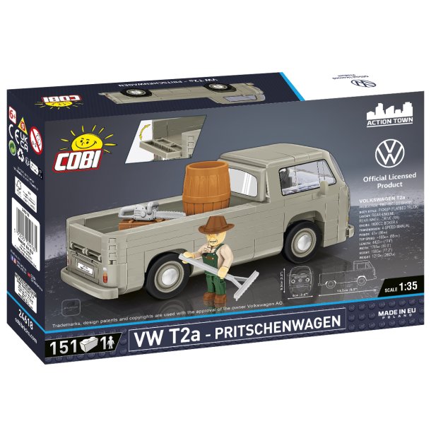 COBI Byggest Volkswagen T2a Ladvogn - 151 Klodser 
