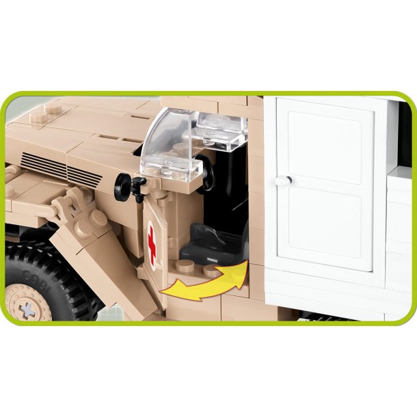 COBI Byggeklodser WW2 Ford V3000S Maultier Ambulance - 535 Klodser