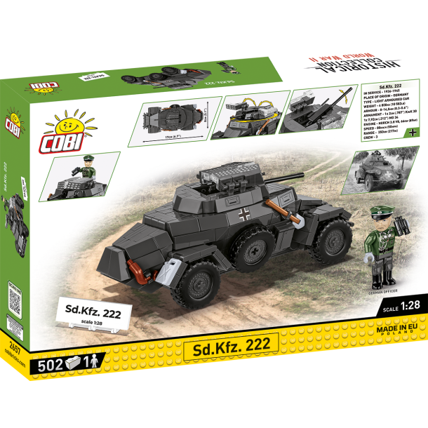 COBI Byggest WW2 SD.KFZ. 222- 502 klodser