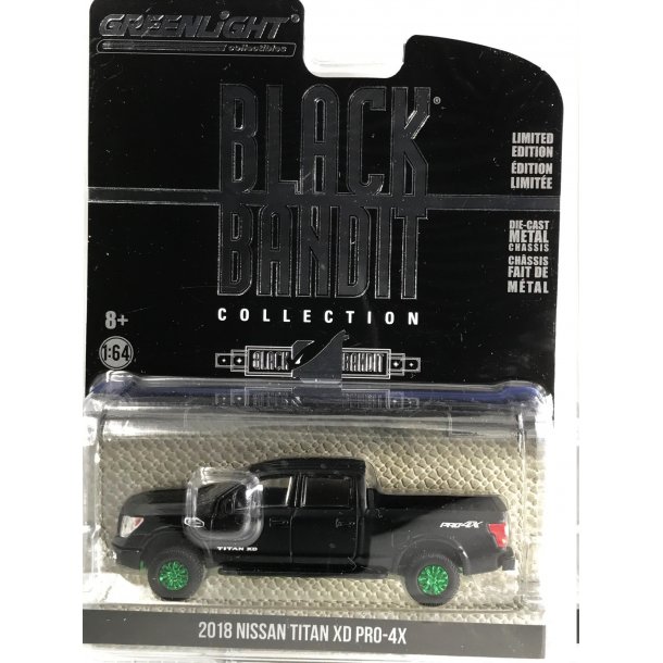 Greenlight 1:64 Black Bandit Series 21 - 2018 Nissan Titan XD Pro-4X - Green Machines