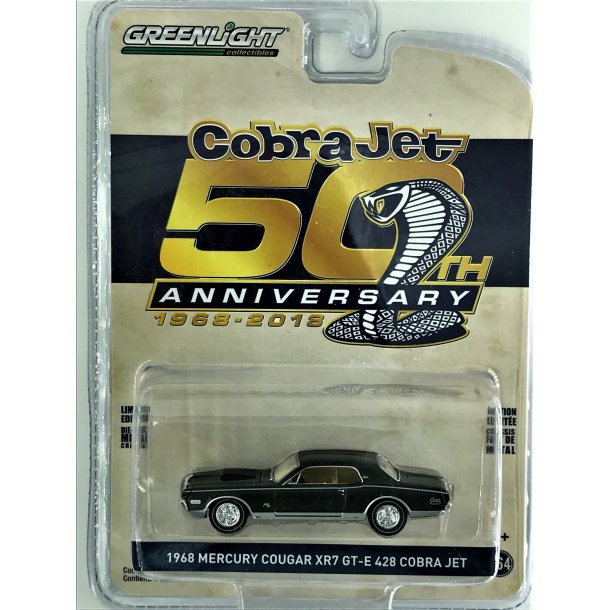 Greenlight 1:64 Cobra Jet 50th Anniversary - 1968 Mercury Cougar XR7 GT-E 428 Cobra Jet