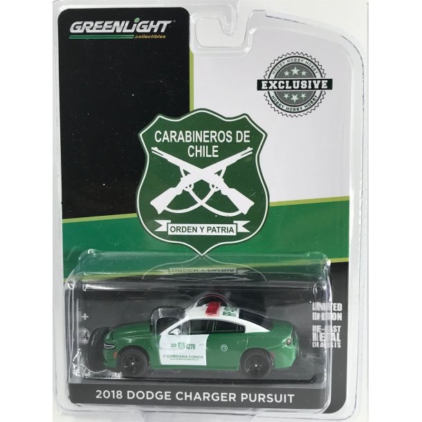 Greenlight 1:64 Carabineros de Chile - 2018 Dodge Charger Pursuit