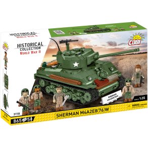 Bygges�t WW2 Sherman M4A2E8(76)W  - 865 klodser