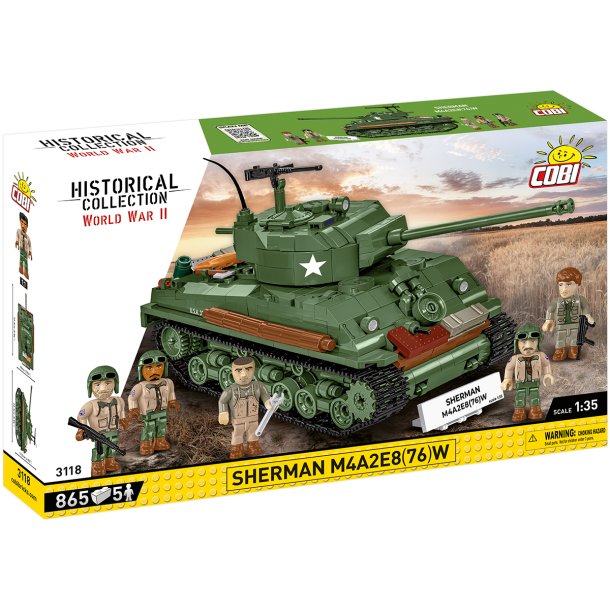 Bygges�t WW2 Sherman M4A2E8(76)W  - 865 klodser