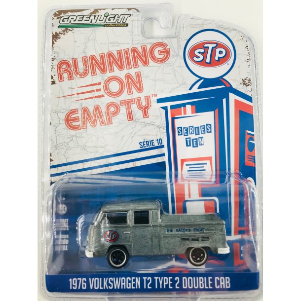Greenlight 1:64 Running on Empty Series 10 - 1976 VW T2 Type 2 Double Cab STP - RAW Model