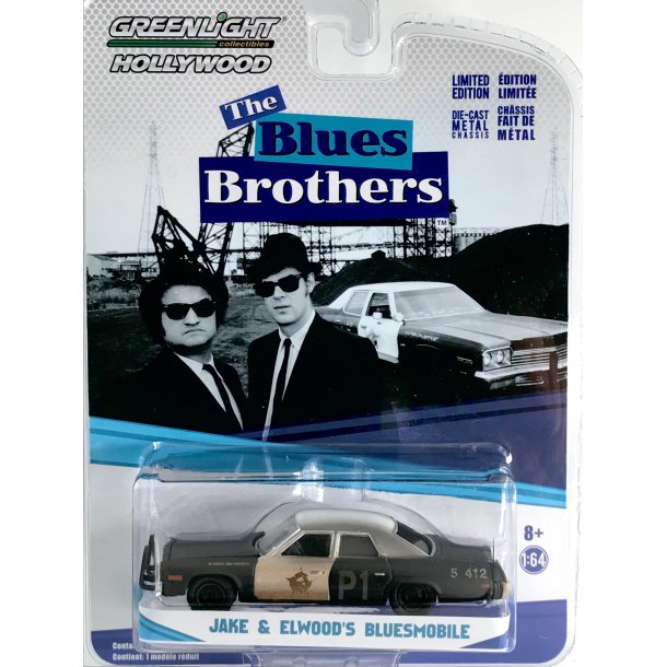 Greenlight 1:64 Hollywood Blues Brothers - Jake &amp; Elwood Bluesmobile