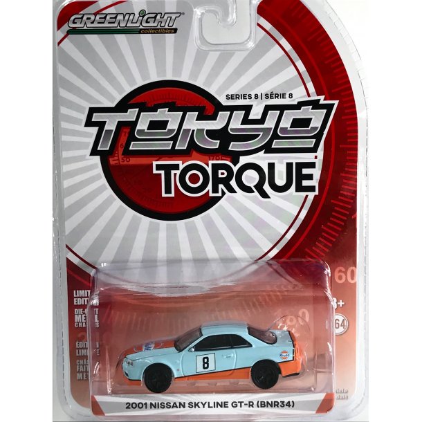 Greenlight 1:64 Tokyo Torque - 2001 Nissan Skyline GT-R (BNR34)