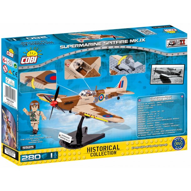 COBI Byggeklodser Supermarine Spitfire Jagerfly - 280 klodser