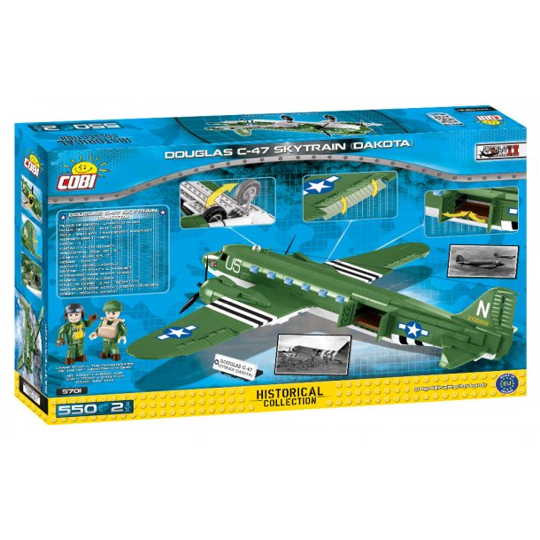 COBI Byggeklodser WW2 Douglas C-47 Skytrain (Dakota) - 550 klodser