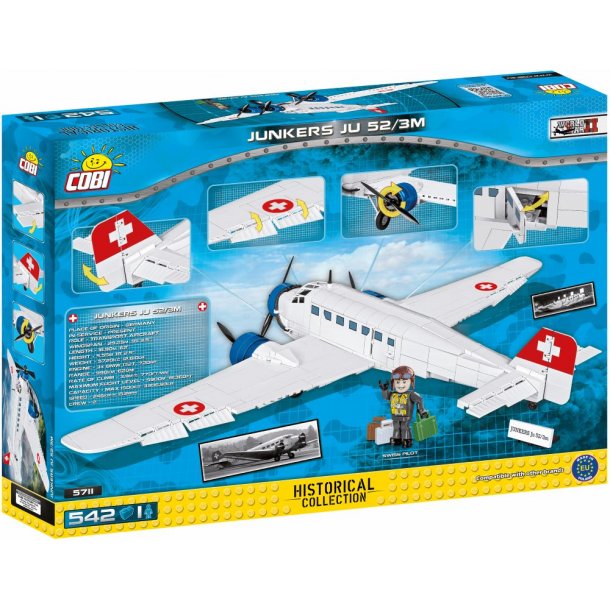 COBI Byggeklodser Junkers JU-52 Red Cross - Samlest med 542 klodser