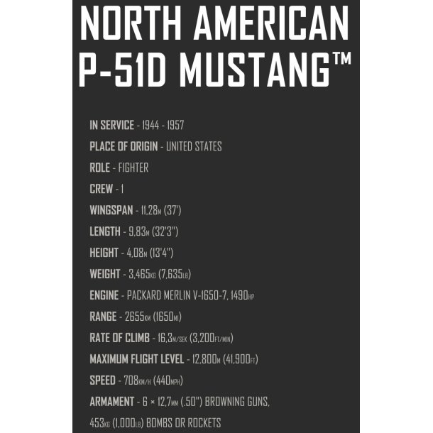 COBI Byggeklodser Top Gun P-51D Mustang - 350 klodser