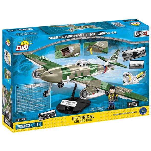 COBI Byggeklodser WW2 Messerschmidt ME 262A-1A Jagerfly - 390 Klodser